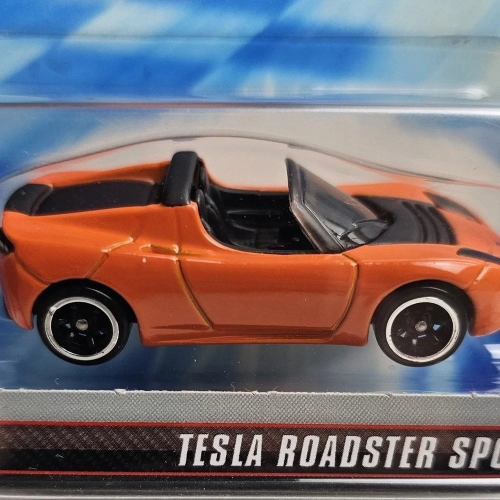 Hot Wheels Speed Machines Tesla Roadster Sport Orange Die-Cast 1:64 R8508 2010